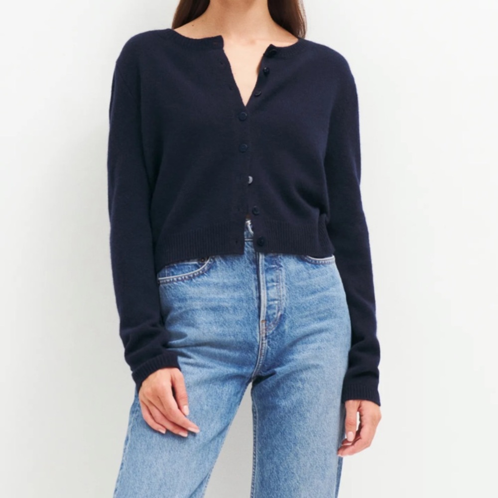 Reformation Clara Cardigan Navy